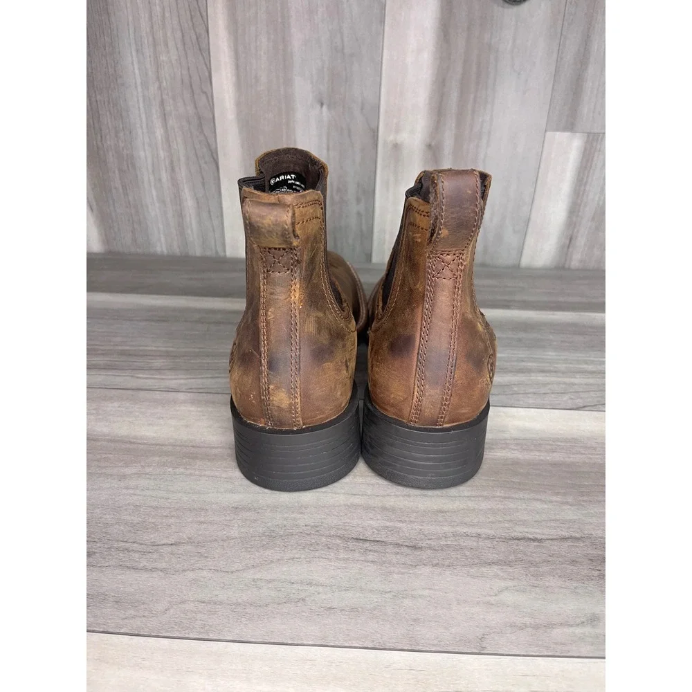 Ariat Booker Chelsea Boots Mens 11 Brown Square Toe Leather 10031452
